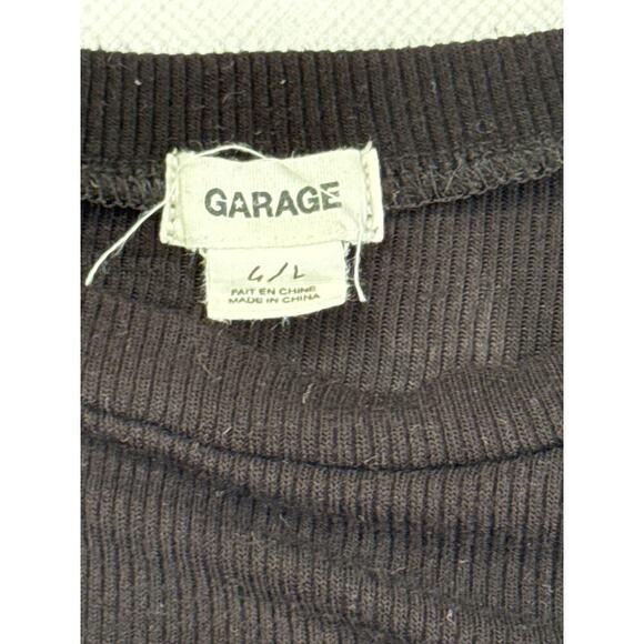 Garage Black Short Sleeve Crop Top G/L - Picture 2 of 4